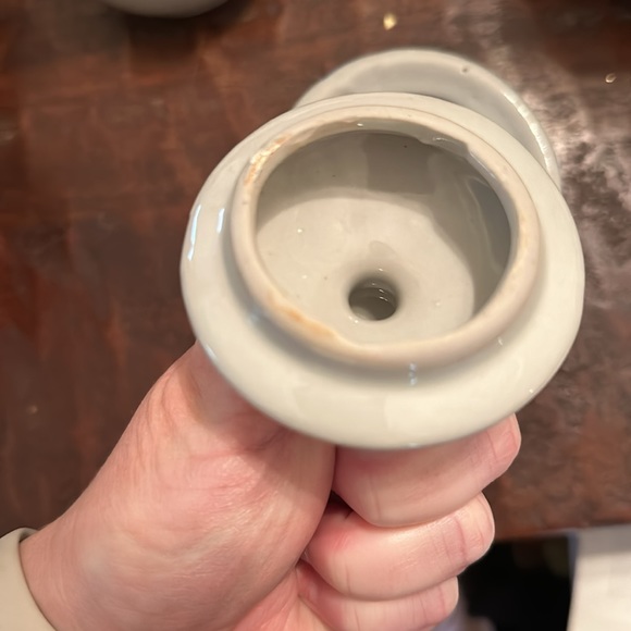 3 piece Beautiful blue and cream pottery tea set - Picture 5 of 12